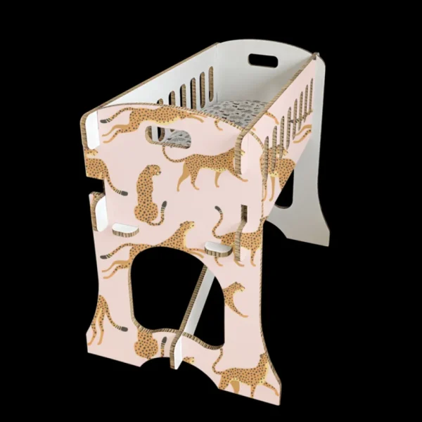 KarTent Bedden^Babywieg - Papercrib Luipaard Roze